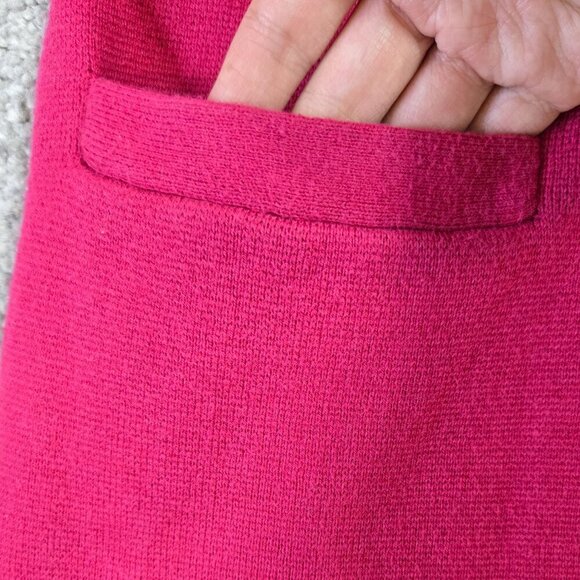 J. Crew 100% Cotton Dark Pink Button-Up Sweater Blazer Preppy Barbie G9309 - Picture 6 of 9